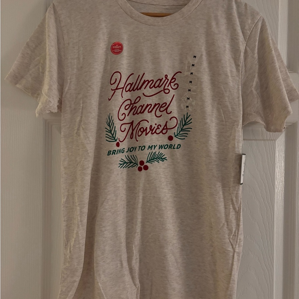 Hallmark Holiday Tee - Cream with Red and Green Accents